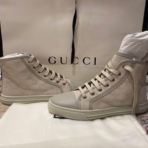 Gucci beige high top sneakers